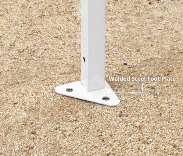 Welded steel foot plate