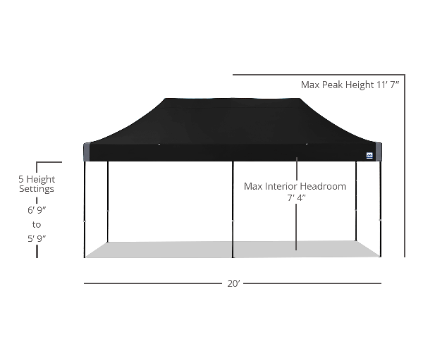 E-Z UP® Eclipse™ Gazebo Shelter 3m x 6m