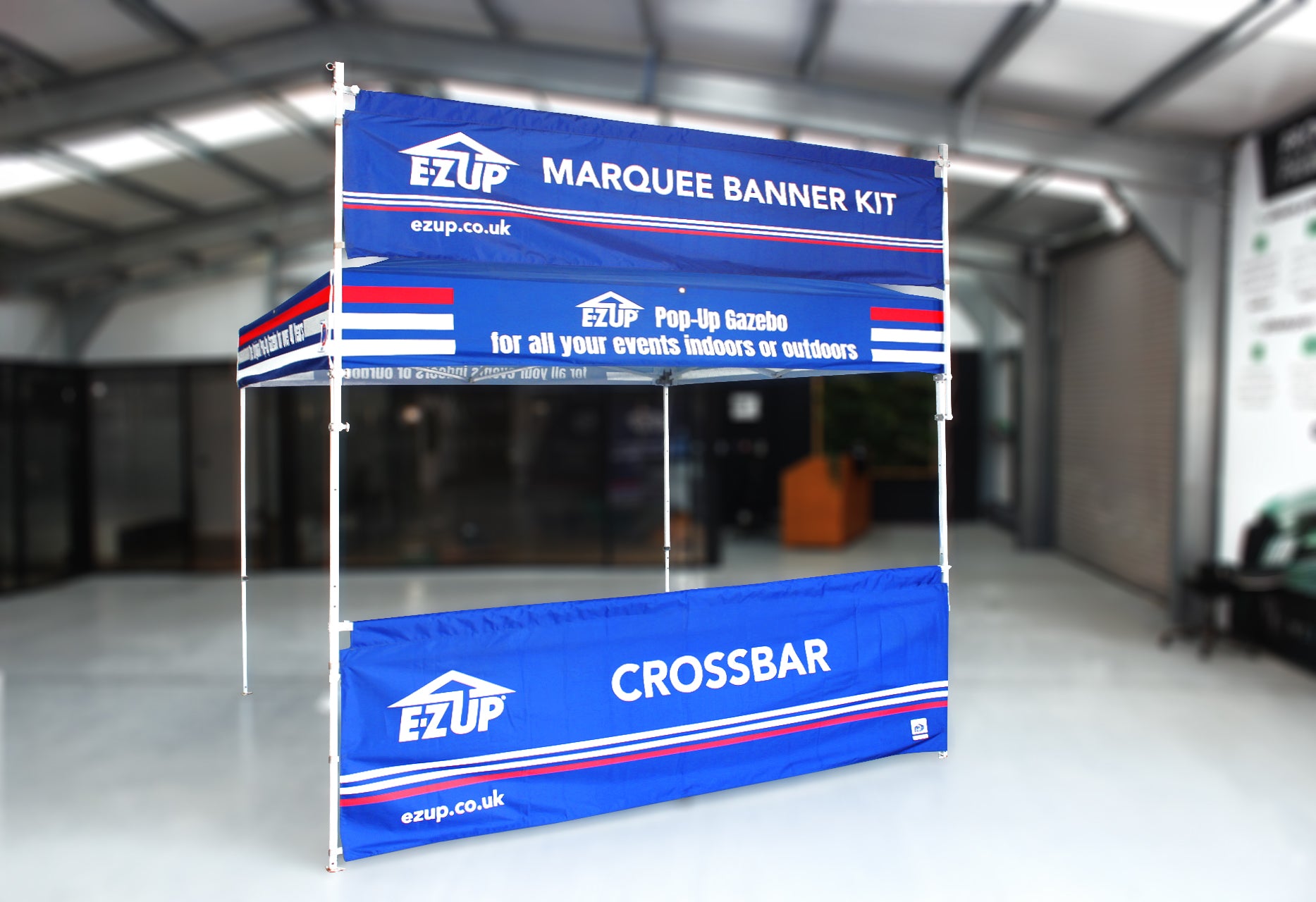 E-Z UP® Gazebo Shelter - Custom Print Crossbar Kit